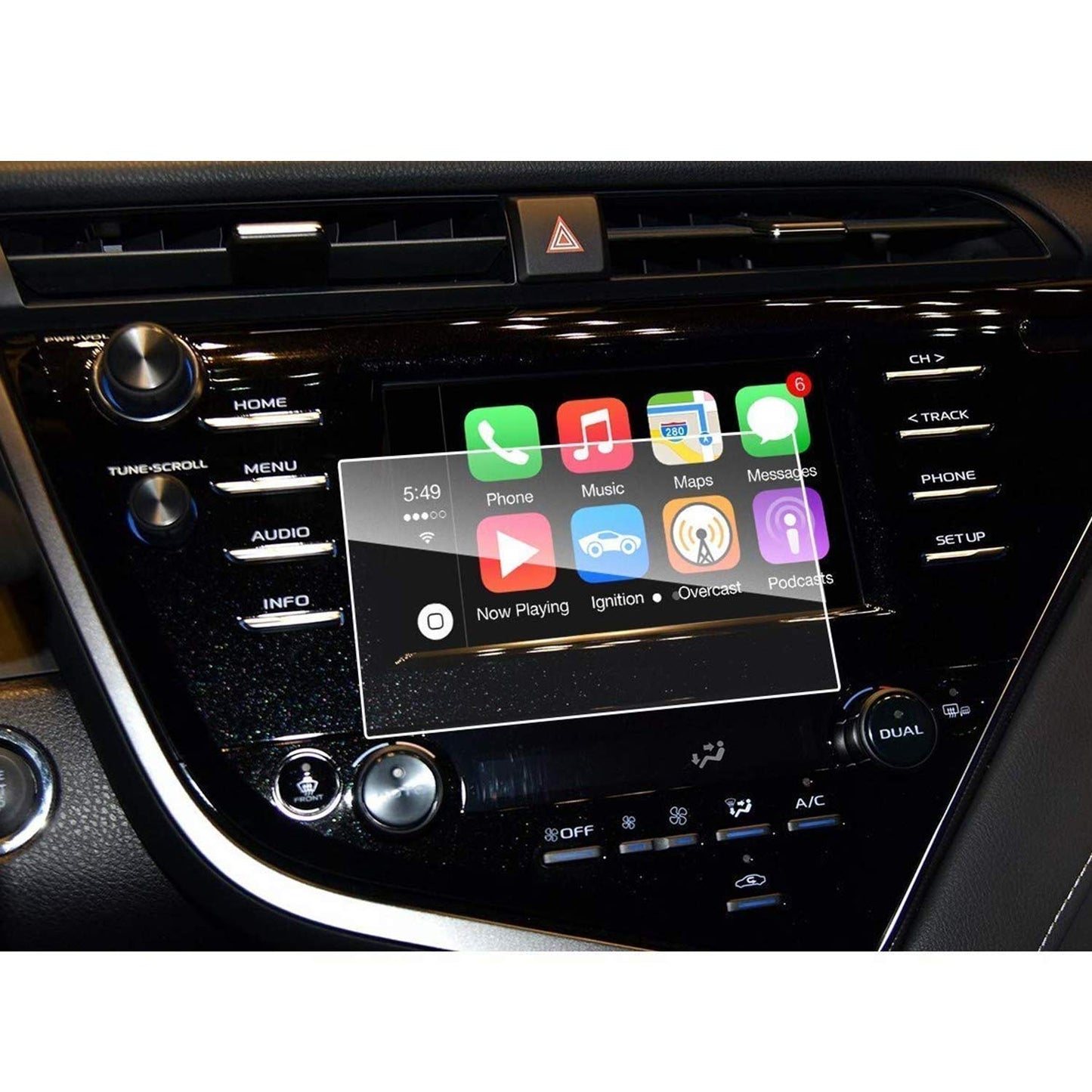 Protector de pantalla Toyota-Camry 2018 de 7 "en el tablero de vidrio templado transparente LE SE (7-pulgadas)