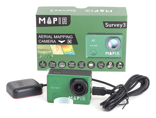 MAPIR Survey3N Camera -Red + Green + NIR (RGN, NDVI) - 8.25mm f / 3.0 41d HFOV (sin distorsión)