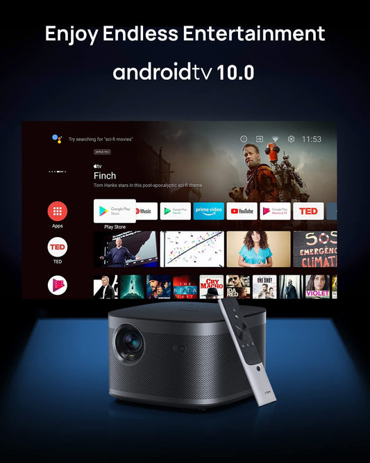 XGIMI Proyector Horizon Pro 4K, 2200 lúmenes ANSI, proyector de películas Android TV 10.0 con altavoces Harman Kardon integrados