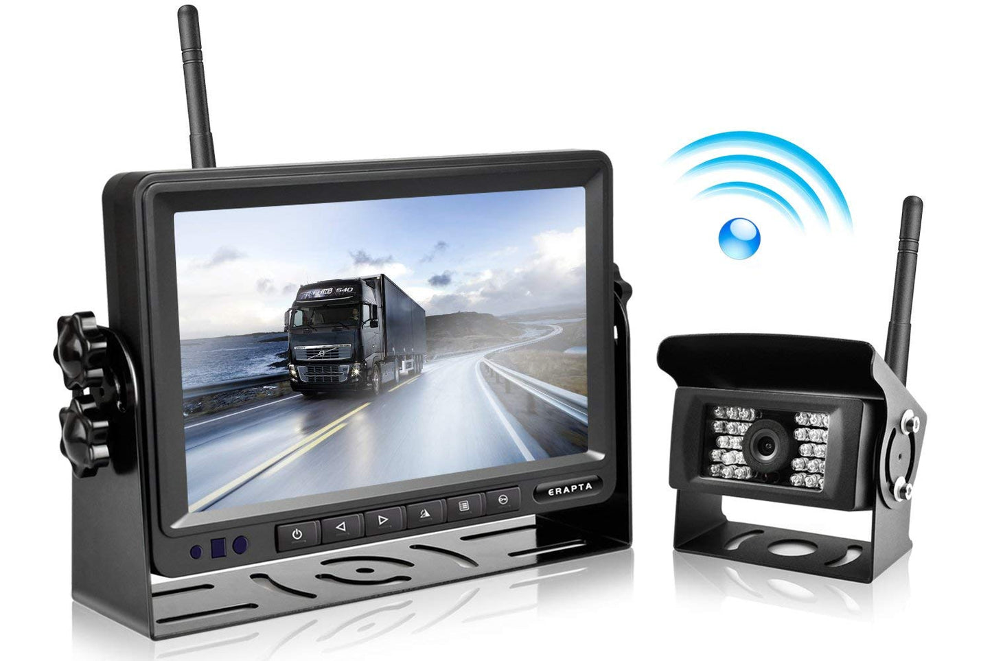 CAMARA DE REVERSA CON MONITOR DE 7" PARA TRAILER, CAMION, AUTO, AUTOBUS CAMARA HD IP69