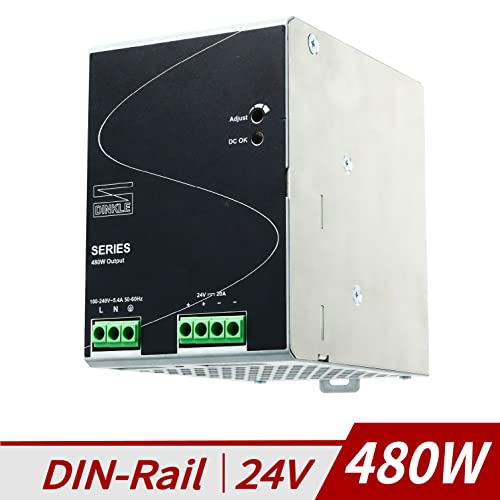 Fuente de alimentación de riel DIN 480W 24VCC 20A, 1 monofásico, 0165N-24V480W1ACQ