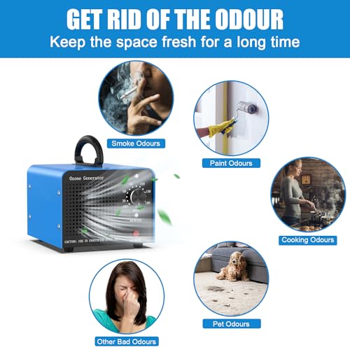 ECNLAN 0zone Generator, 30000mg/h 0zone Ionizador de máquina para el hogar/sótano/humo/habitación de mascotas