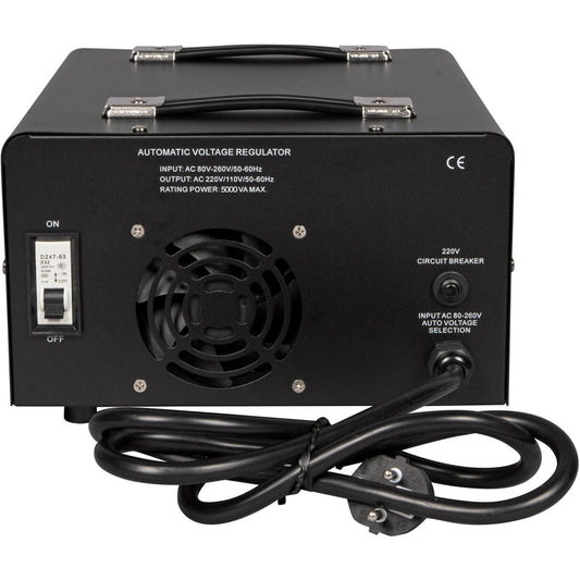 DSR-5000 CONVERTIDOR DE VOLTAJE CON REGULADOR 110V A 220V 5000W INTERNATIONAL DIAMOND SERIES