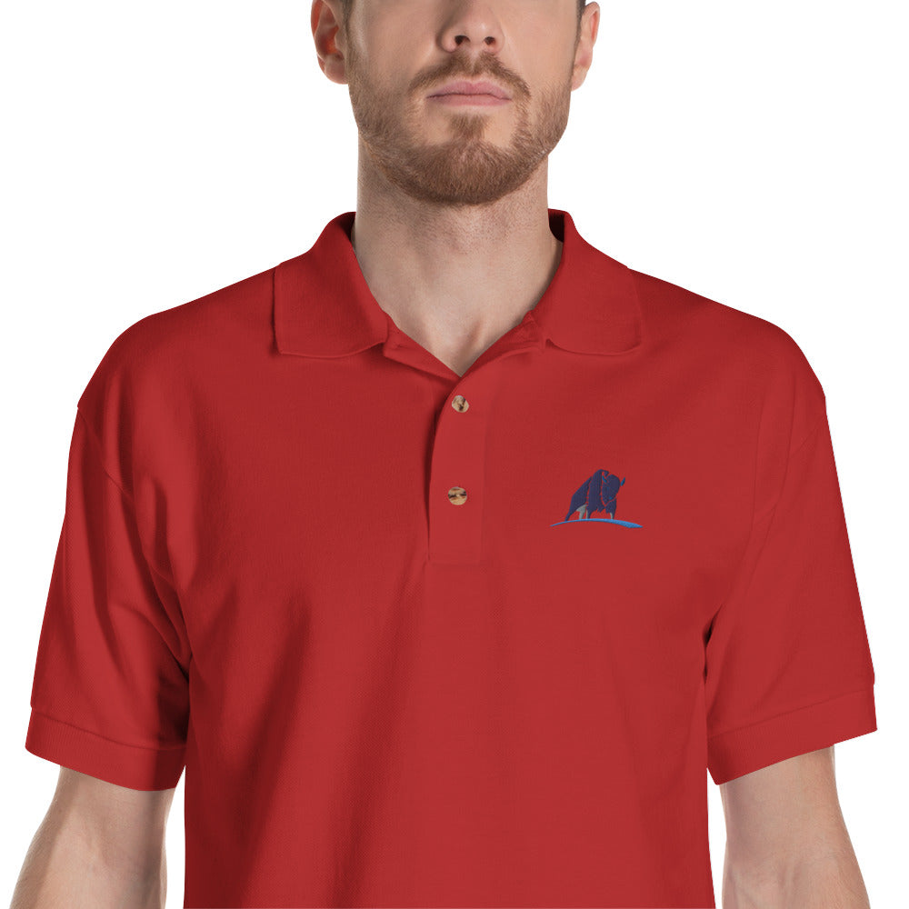 Embroidered Polo Shirt Red