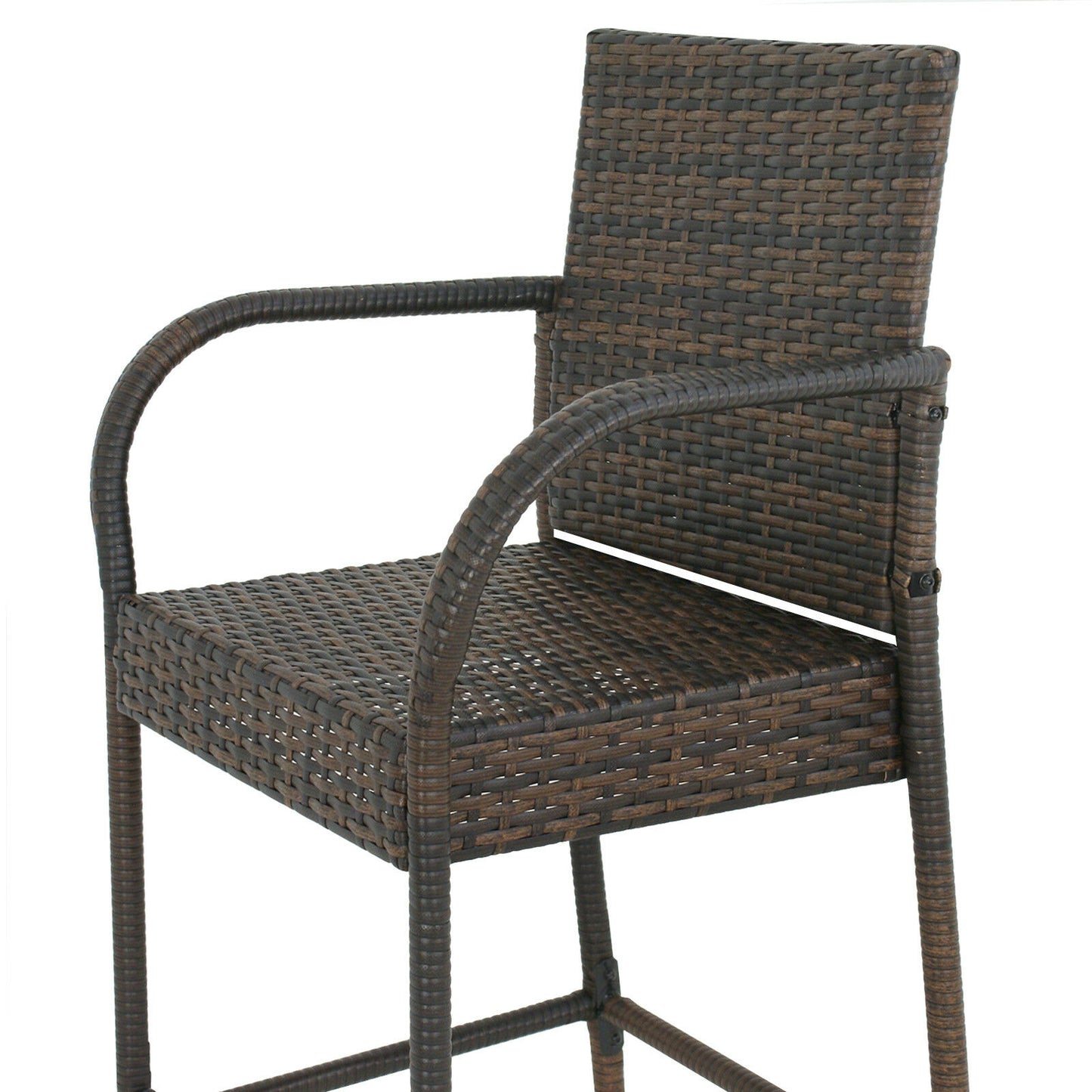 Outdoor Wicker Bar Stool Set of 2 Rattan Bar stools Dining Chair Garden Club