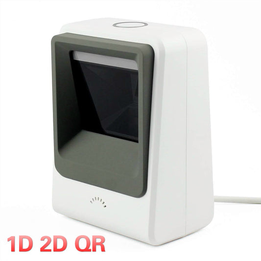 1D 2D QR Code Barcode Scanner USB Laser Desktop Handsfree Bar Code Reader