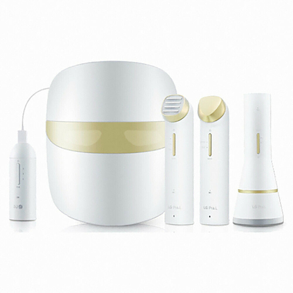 LG Pra L Derma LED Mask Home Care Beauty Device Set de 4 - Rosa / Dorado