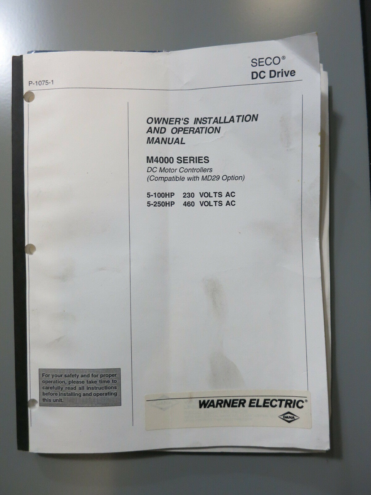 New SECO M4410-22120A 10-HP Mentor II M4000 Digital DC Drive Warner Electric