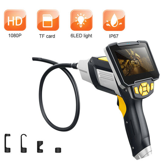 6LED 1080P HD Rechargeable Digital Inspection Endoscope Camera 4.3" LCD Display