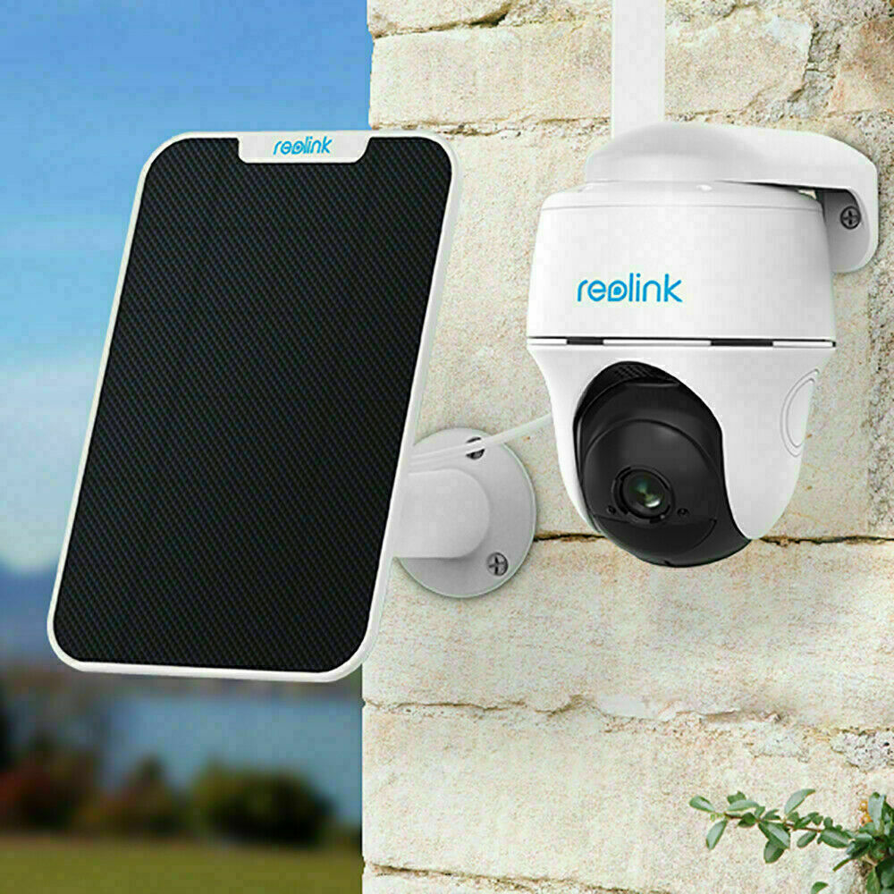 4G LTE Mobile Security Camera Battery Power Pan Tilt Reolink Go PT & Solar Panel
