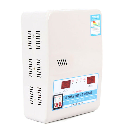 AC Automatic Voltage Stabilizer 15KW Regulator Power Supply 130-270V to 220V US