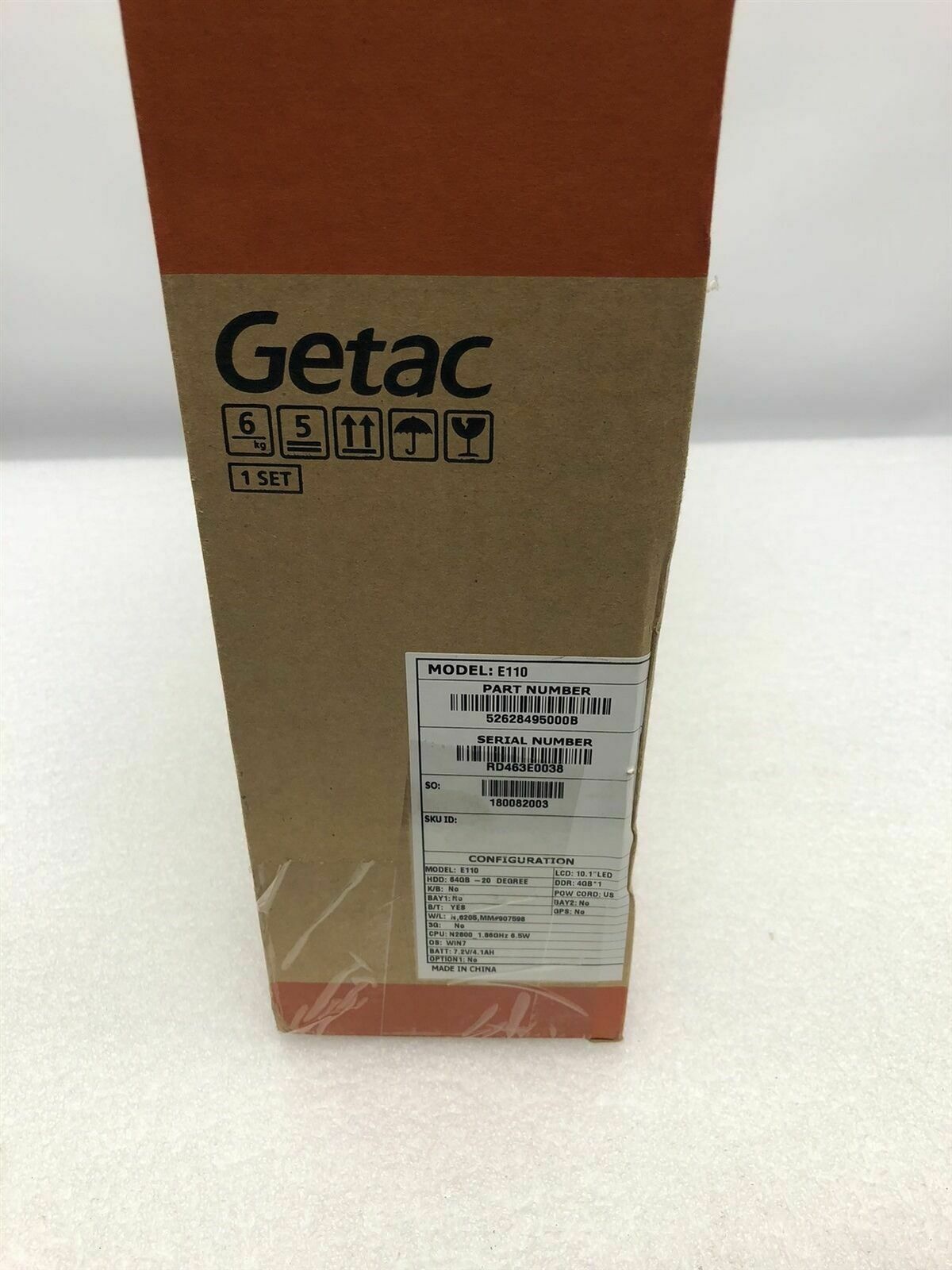 GETAC RUGGED TABLET MODEL E110 ***NEW IN BOX WITH ACCESSORIES*** NICE!!