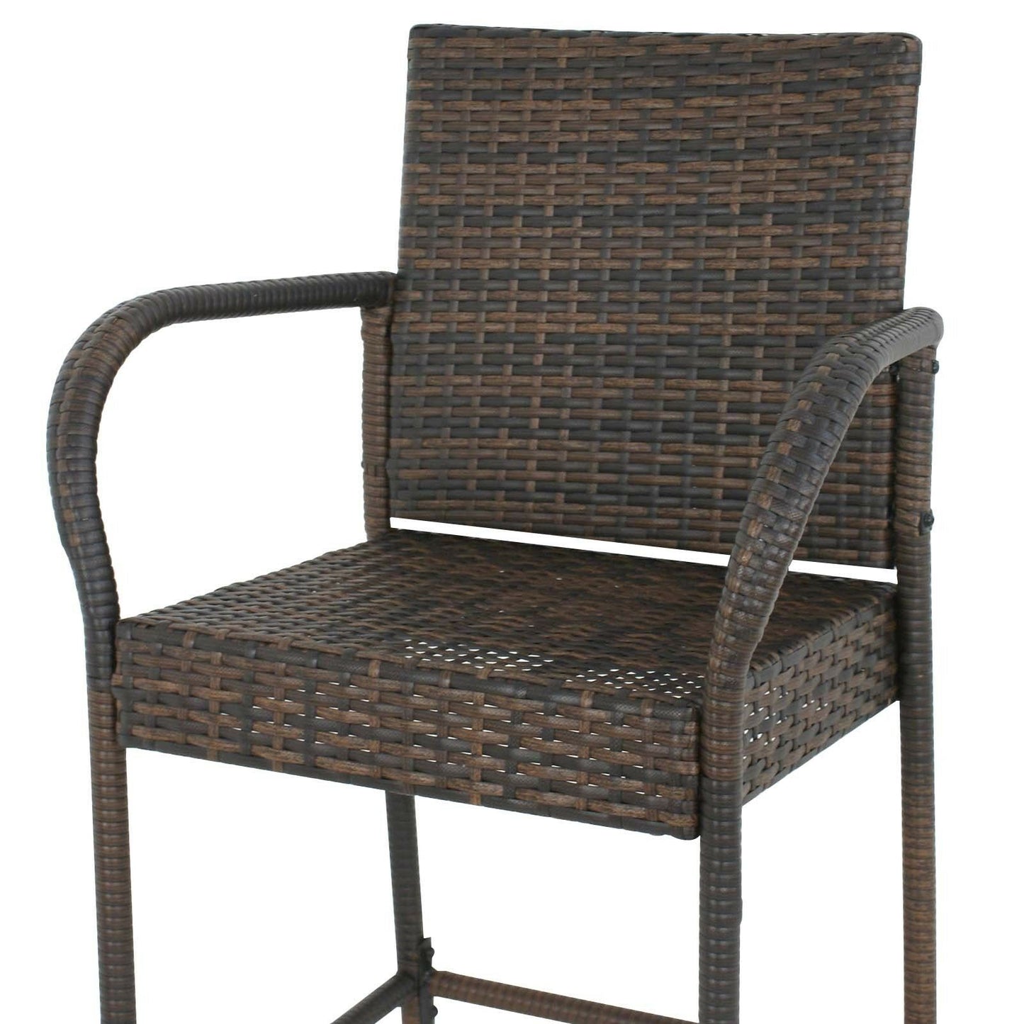 Outdoor Wicker Bar Stool Set of 2 Rattan Bar stools Dining Chair Garden Club