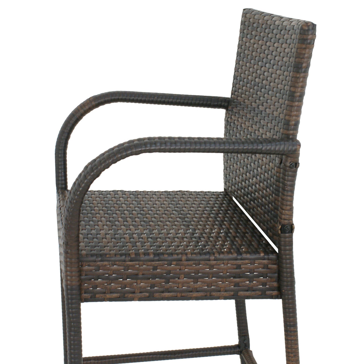 Outdoor Wicker Bar Stool Set of 2 Rattan Bar stools Dining Chair Garden Club