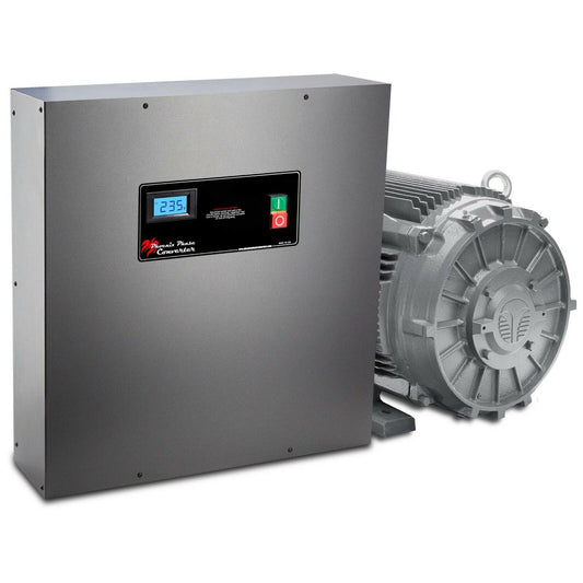 Convertidor de fase 1 a 3 (trifasico) rotatativo de 40 HP CNC Grade, Industrial Grade GP40PLV