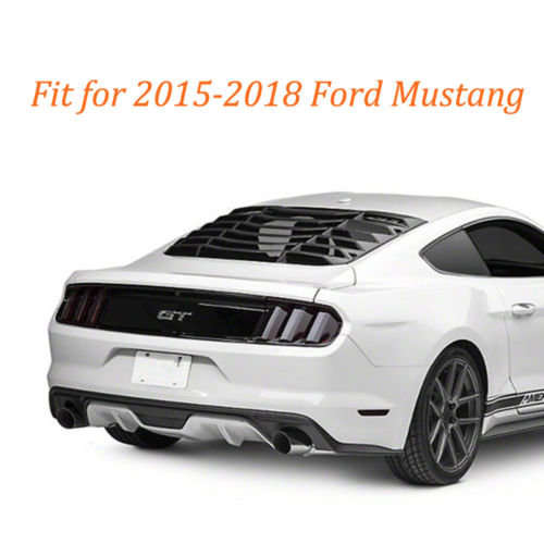 2015-2017 Ford Mustang Lambo Style ABS Black Ventana trasera Louver Cover 1 PC