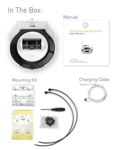cámara de vigilancia del IP de WIFI Sistema CCTV audio inalámbrico al aire libre accionado por energia solar