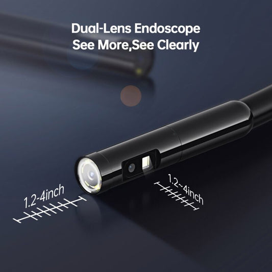 4.5" Dual Lens HD Boroscopio Inspeccion Camara Industrial Endoscope 1080P 50pies cable