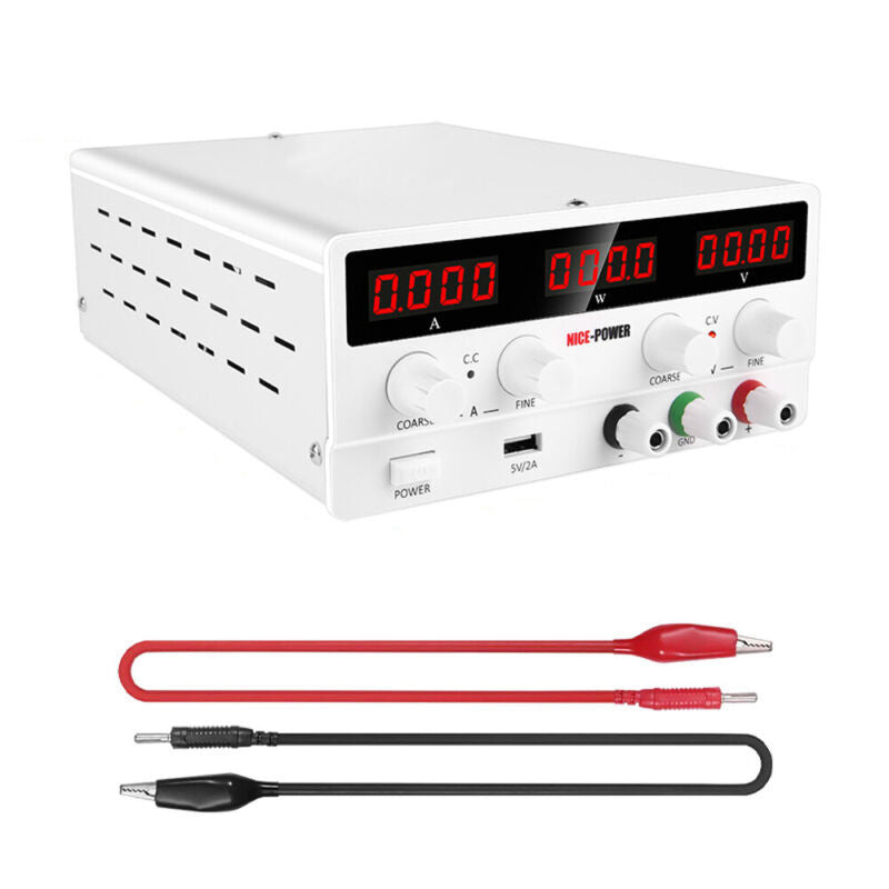 Fuente de alimentación de CC regulada USB estabilizador regulador de voltaje para laboratorio AU-