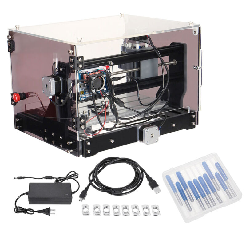 3D 3 Axis Desktop Mill Machine 3018-SE V2 CNC Router Engraver DIY Engraving Tool