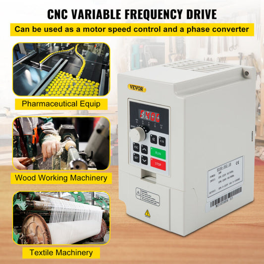 VEVOR 3KW VFD RS485 220V Variable Frequency Drive 4HP Inverter Converter 1000 Hz