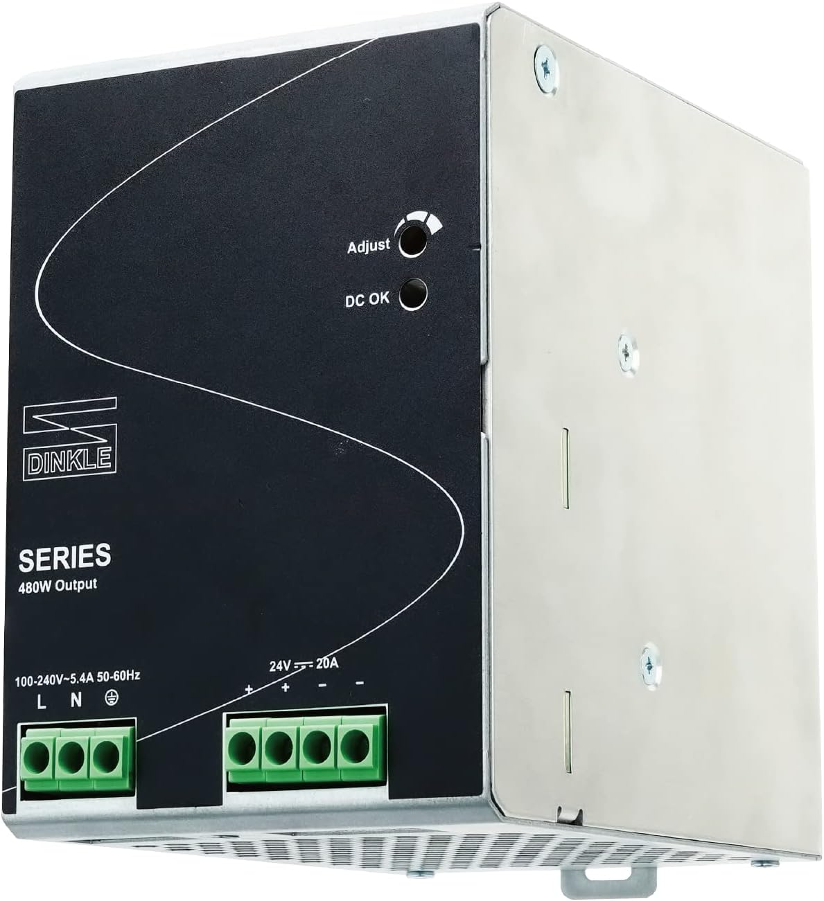 Fuente de alimentación de riel DIN 480W 24VCC 20A, 1 monofásico, 0165N-24V480W1ACQ