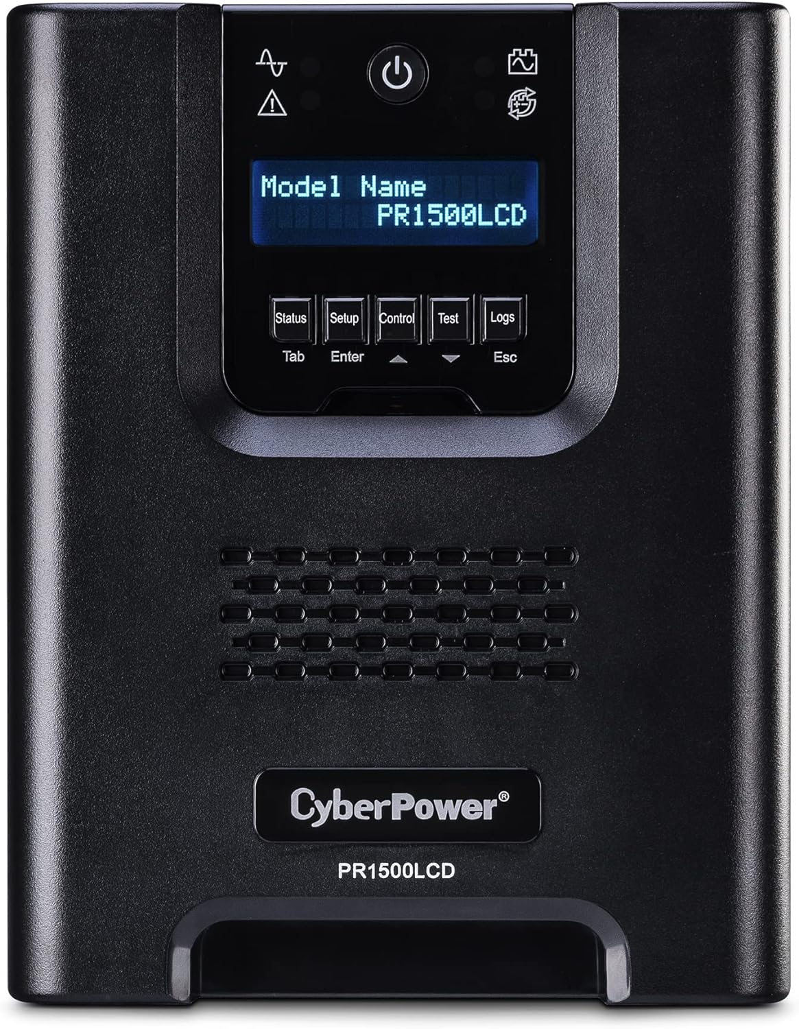CyberPower, torre pequeña de suministro ininterrumpido de energía con LCD, onda senoidal, aplicación inteligente 1500VA Negro