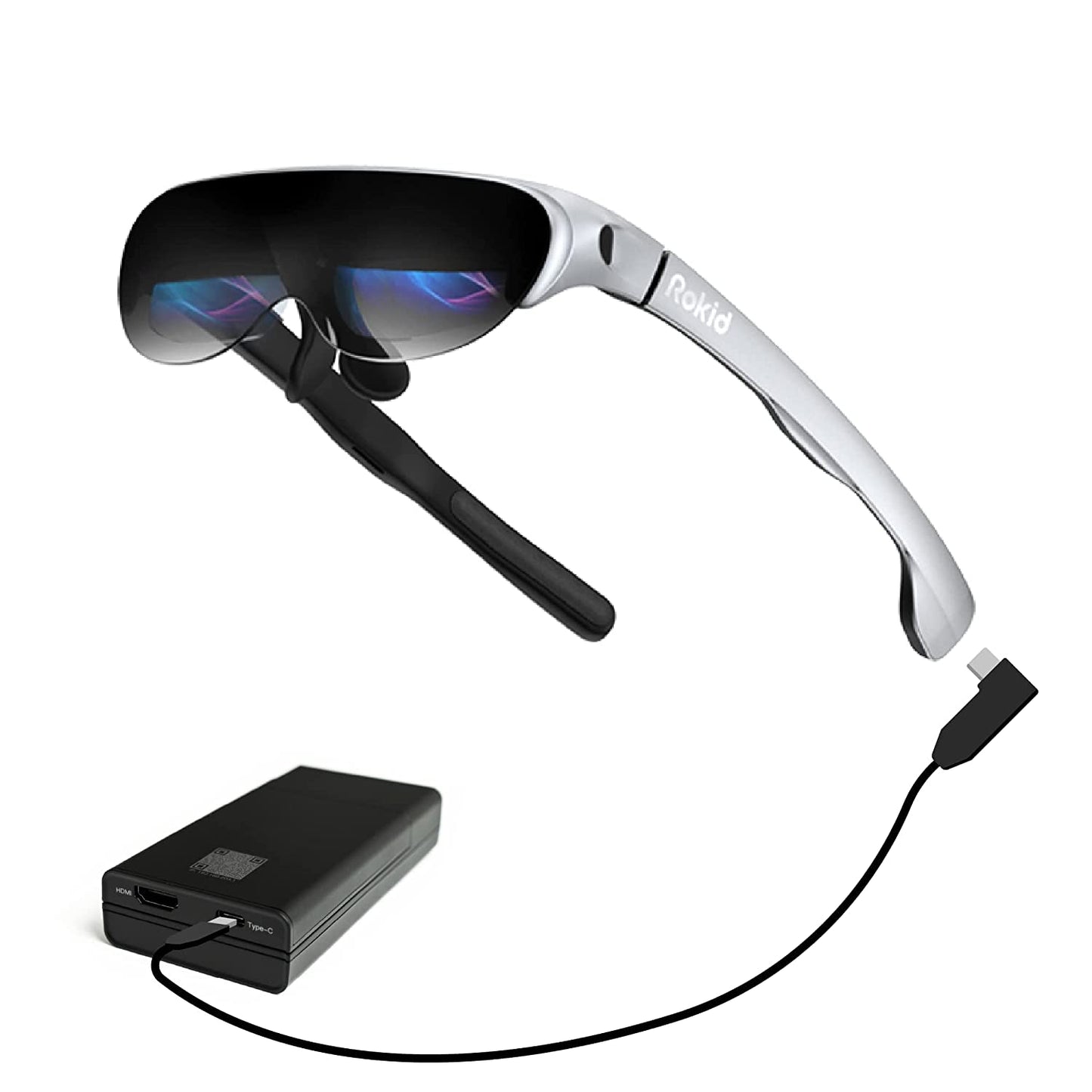 Rokid Air AR Glasses Augmented Reality Wearable Tech Headsets Smart Portable Massive Screen 1080P Dual Display,43°FoV, 55PPD