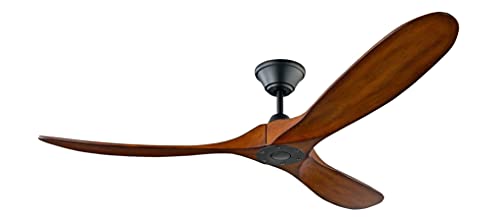 Monte Carlo 3MAVR60BKKOA Maverick II Energy Star Ventilador de techo de 60 pulgadas con control remoto manual, 3 cuchillas de madera de Balsa