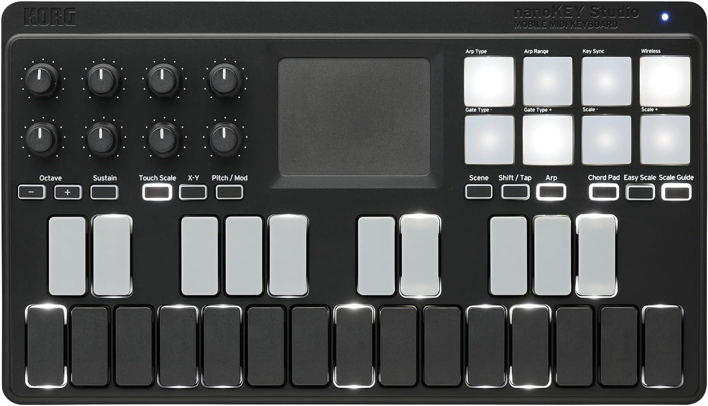 VOX - Superficie de control MIDI Korg NanoKonstBluetooth/USB con 8 atenuadores e interruptores retroiluminados