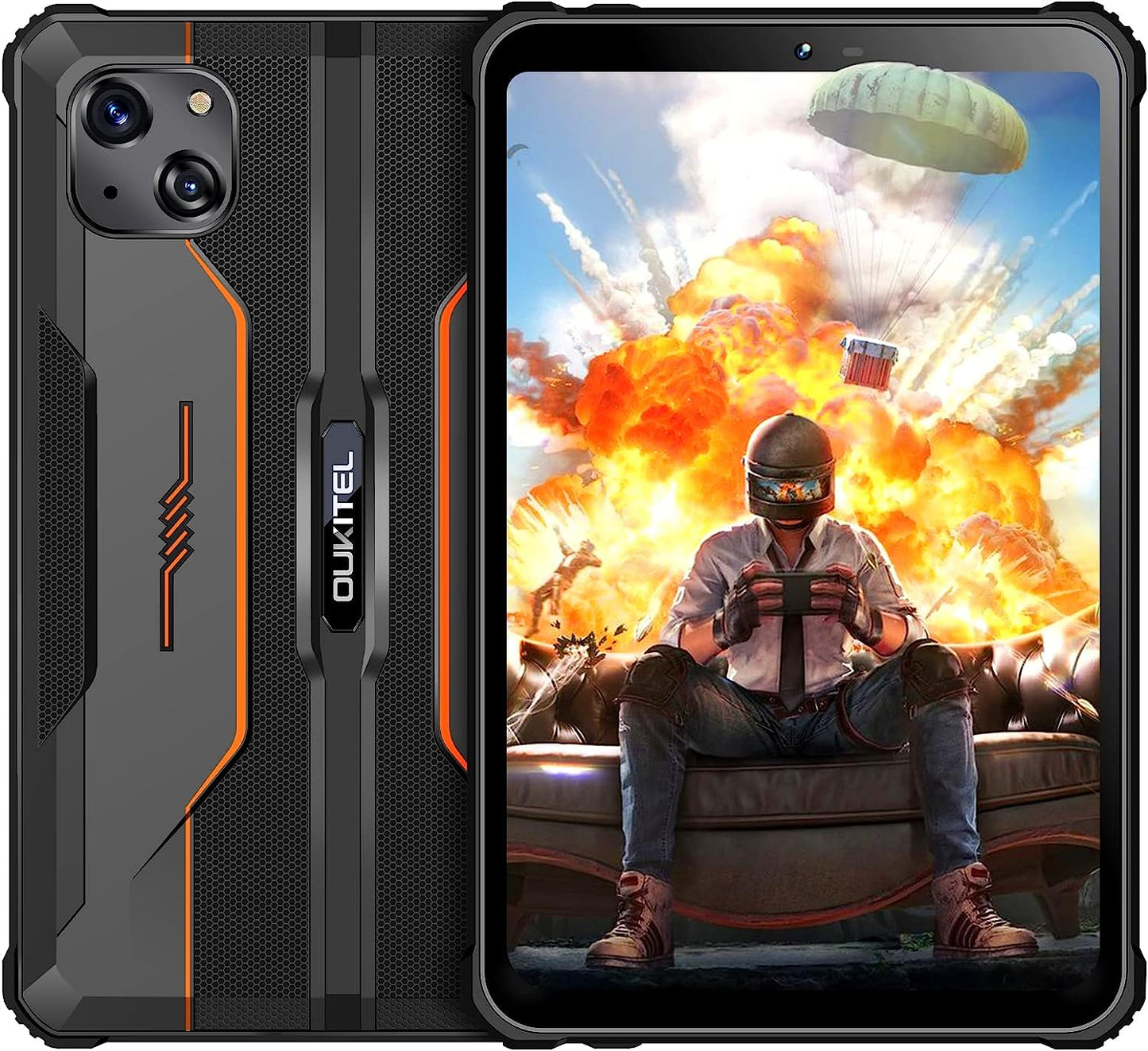 OUKITEL RT3 - Tableta Android 12, resistente al agua, 8 pulgadas, Octa Core 7 GB+64 GB 1 TB expandible, batería de 5150 mAh, cámara de 16+8 MP, tabletas IP68e IP69K, 4G Dual SIM/5G WiFi/BT5.3/GPS