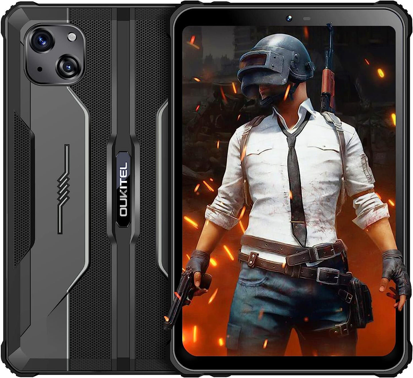 OUKITEL RT3 - Tableta Android 12, resistente al agua, 8 pulgadas, Octa Core 7 GB+64 GB 1 TB expandible, batería de 5150 mAh, cámara de 16+8 MP, tabletas IP68e IP69K, 4G Dual SIM/5G WiFi/BT5.3/GPS
