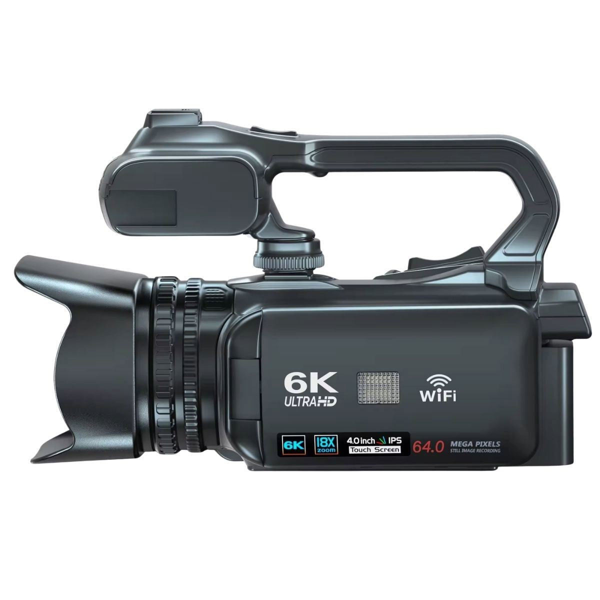 Videocámara Aries CineView 6K Ultra HD - Pantalla abatible de 3", WiFi, zoom 18x -ARCVDCR6K