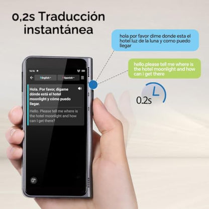 Timekettle T1 - Dispositivo traductor con traducción offline y de fotos, color negro | 40 Languages, 31+ Offline Language Pairs, No Wi-Fi Needed, 2-Year Global Data and 4-Inch HD Screen for Travel NEW T1