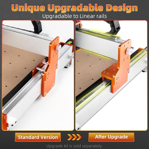 FoxAlien - Máquina de fresado CNC XE-PRO con tornillos de bola, husillo de 400 W de 3 ejes de fresado para corte de madera y aluminio actualizable a rieles lineales