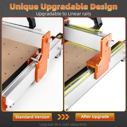 FoxAlien - Máquina de fresado CNC XE-PRO con tornillos de bola, husillo de 400 W de 3 ejes de fresado para corte de madera y aluminio actualizable a rieles lineales
