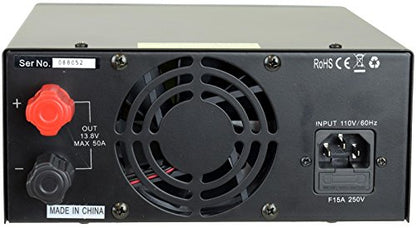TekPower TP50SW 50 Amp 13.8V Fuente de alimentación de CC analógica con enchufe de cigarrillo