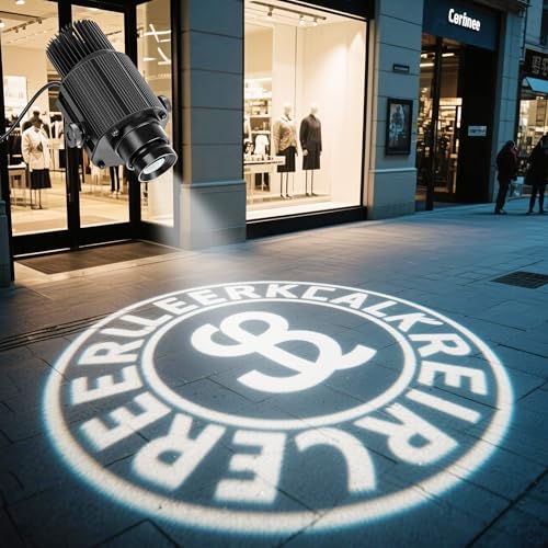 Proyector LED Gobo de 65W con Logo Personalizado Gratuito, Lente Giratoria Impermeable Ip67, para Logo, Publicidad, Interior, Boda, Tienda, Exterior, Empresa, Hotel, Bar (65W) LZHZH 65W