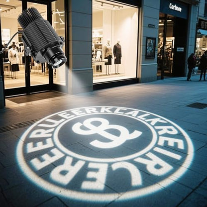 Proyector LED Gobo de 65W con Logo Personalizado Gratuito, Lente Giratoria Impermeable Ip67, para Logo, Publicidad, Interior, Boda, Tienda, Exterior, Empresa, Hotel, Bar (65W) LZHZH 65W