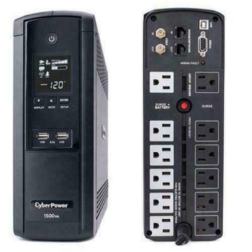 CyberPower - BRG1500AVRLCD - 1500 VA, 900 vatios, 12 tomas de corriente, SAI