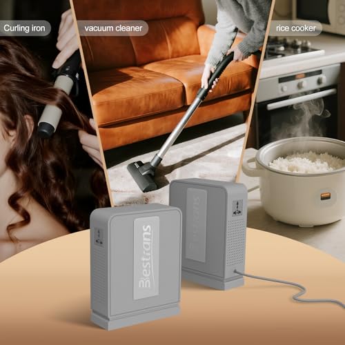 BESTRANS Transformador elevador de 110 V a 220 V, convertidor resistente de 110 V a 220 V, transformador de potencia de 3000 W de alta potencia con 2 salidas para electrodomésticos asiáticos/europeos BSB-3000