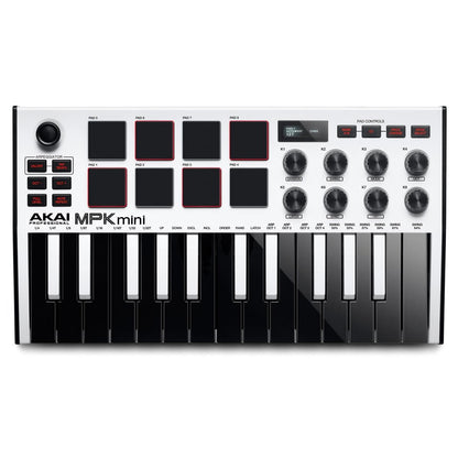 Akai MPK Mini MK3 Controlador MIDI de 25 teclas, blanco #MPKMINI3W