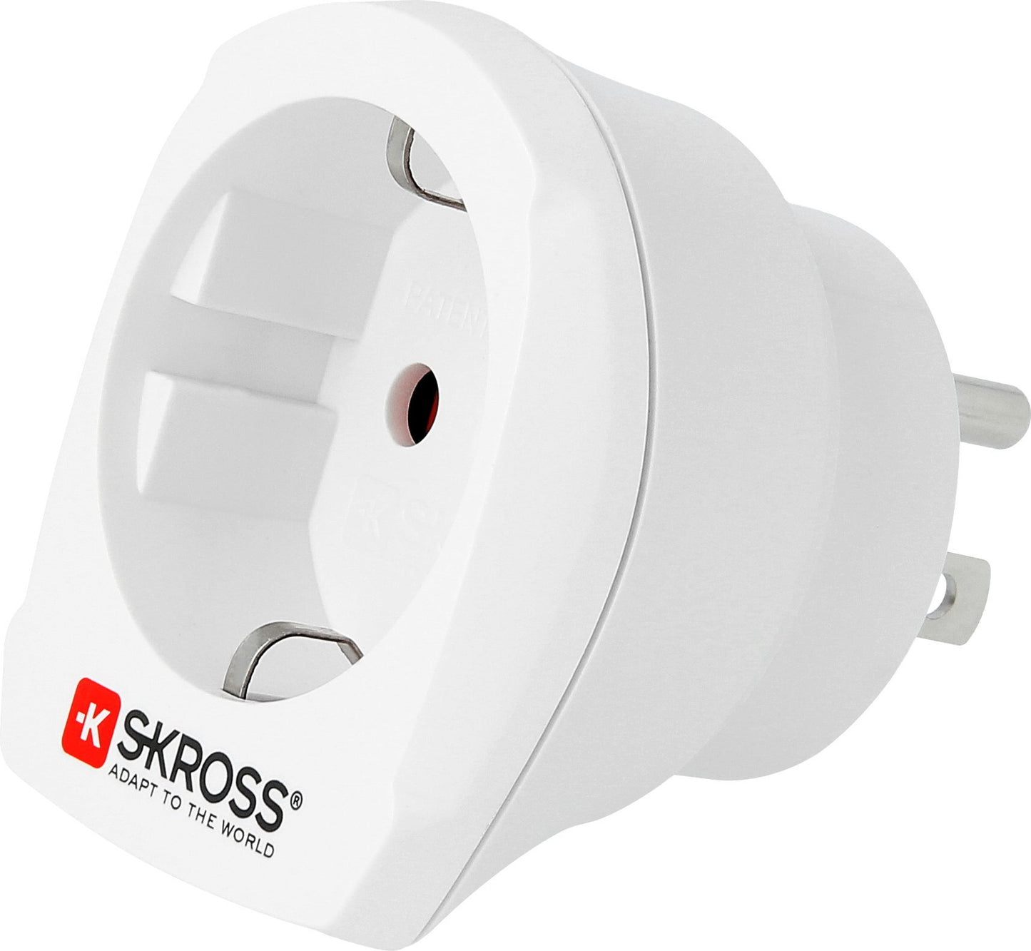Skross Europe to USA - Adaptador para Enchufe (Tipo B, Tipo F, 100-240 V, 10 A, Blanco, 1650 W)