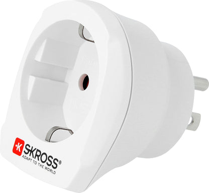 Skross Europe to USA - Adaptador para Enchufe (Tipo B, Tipo F, 100-240 V, 10 A, Blanco, 1650 W)