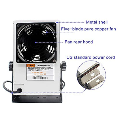Soplador de aire ionizador ESD ionizador Soplador de aire ionizante de escritorio Eliminador estático Ventilador ionizado antiestático AC110V