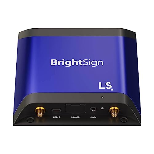 Brightsign LS425 H.265, video Full HD y 4k, Html5, gráficos y audio digital, salida Hdmi, ideal para video en bucle, widgets Html5 simples y experiencias de animación y una sola pantalla táctil