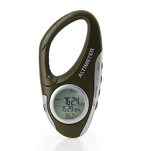 Barómetro altímetro termómetro métrico monitor de altitud para escalada, camping, deportes al aire libre, multifunción con retroiluminación