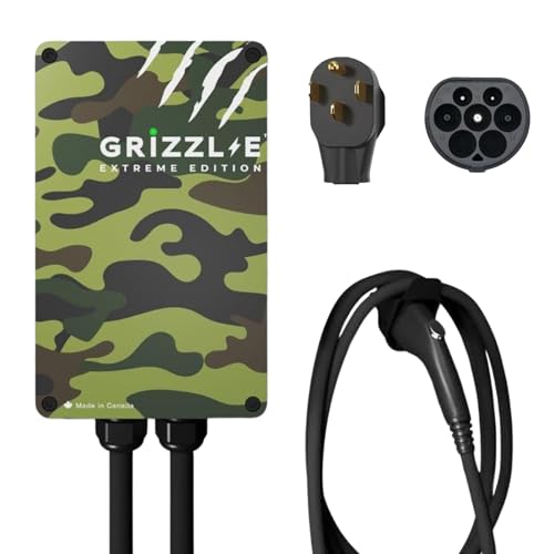 Grizzl-E GBT Classic Cargador de vehículo eléctrico Nivel 2 hasta 40A-10 kW/h, estación de Carga para Interiores/Exteriores con certificación UL-NOMmx, Enchufe NEMA 14-50, Cable Premium de 7.3 Metros