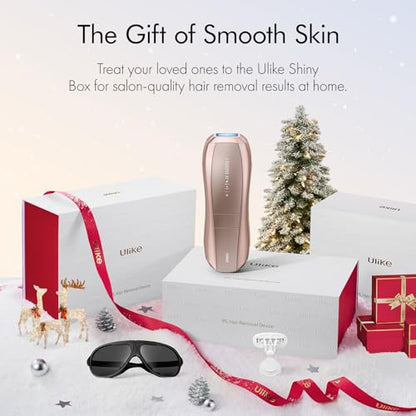 Ulike Depilación láser Air 10 IPL, regalos navideños para mujeres y hombres, contacto de enfriamiento de hielo de 65 °F, luces duales, sensor de piel y modo SHR* para una depilación casi indolora UI20 RE
