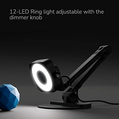 OKIOCAM X1 4K Ultra HD Cámara de documentos de modo dual y cámara web - Luz LED, micrófonos integrados, enfoque automático, formato A3 Ledger - Funciona con Zoom, Google Meet OBS, equipos -